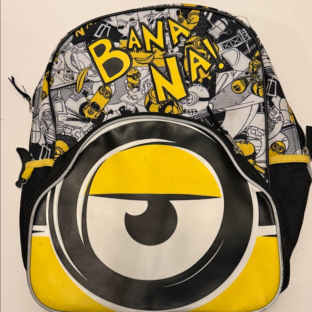 Minions Yellow Kids Backpack – Banana Graphic School Bag